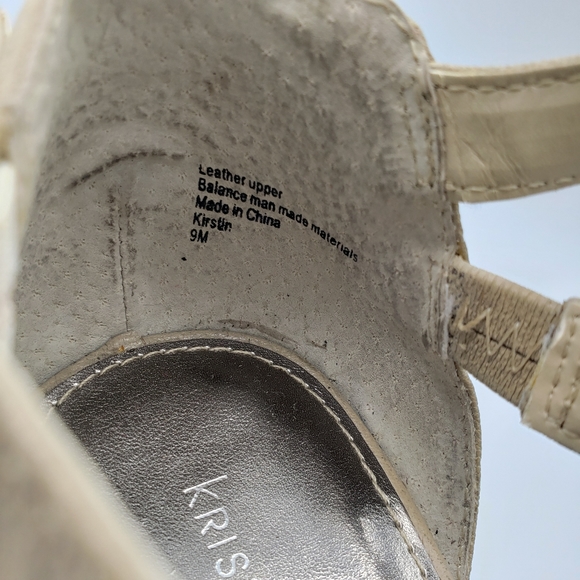 Kristin Davis Tan Leather Platform Heels - Picture 3 of 9